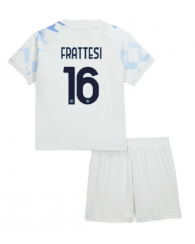 Billige Fotballdrakt Inter Milan Davide Frattesi #16 Replika Bortedraktsett Barn 2025-26 Kortermet (med bukser)